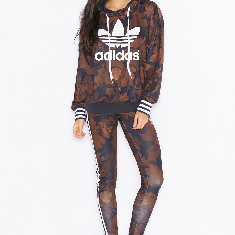 Adidas leaf camo sweatshirt